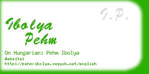 ibolya pehm business card